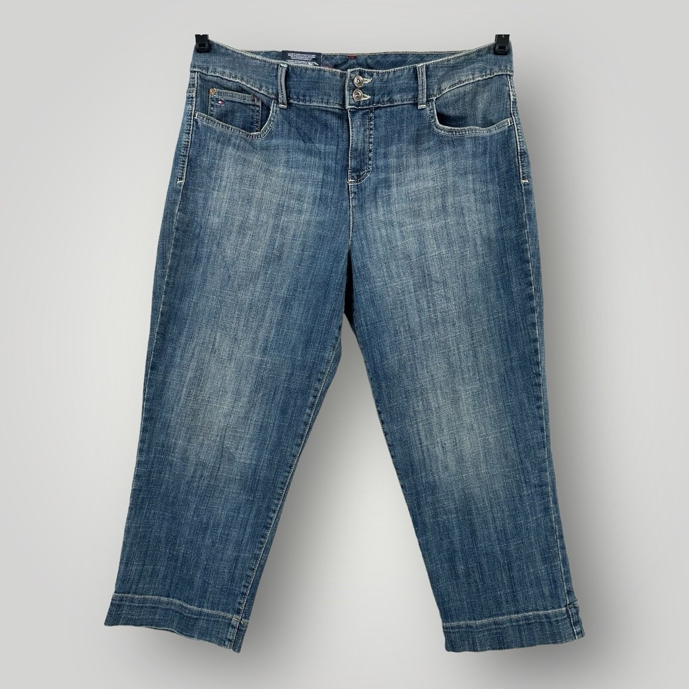 Tommy Hilfiger Hope Crop Jeans Womens 16P‎ Blue Stretch Mid Rise NWT